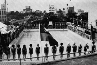 1969年在「合珠池」舉行遊泳大会、「合珠池」にて行われたの遊泳大会の様子を撮影した写真